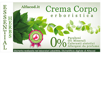 Grafica e logo etichetta crema corpo